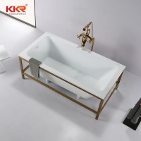 freestanding bathtub acrylic stone  australia standalone bathtub from china with metal shelf